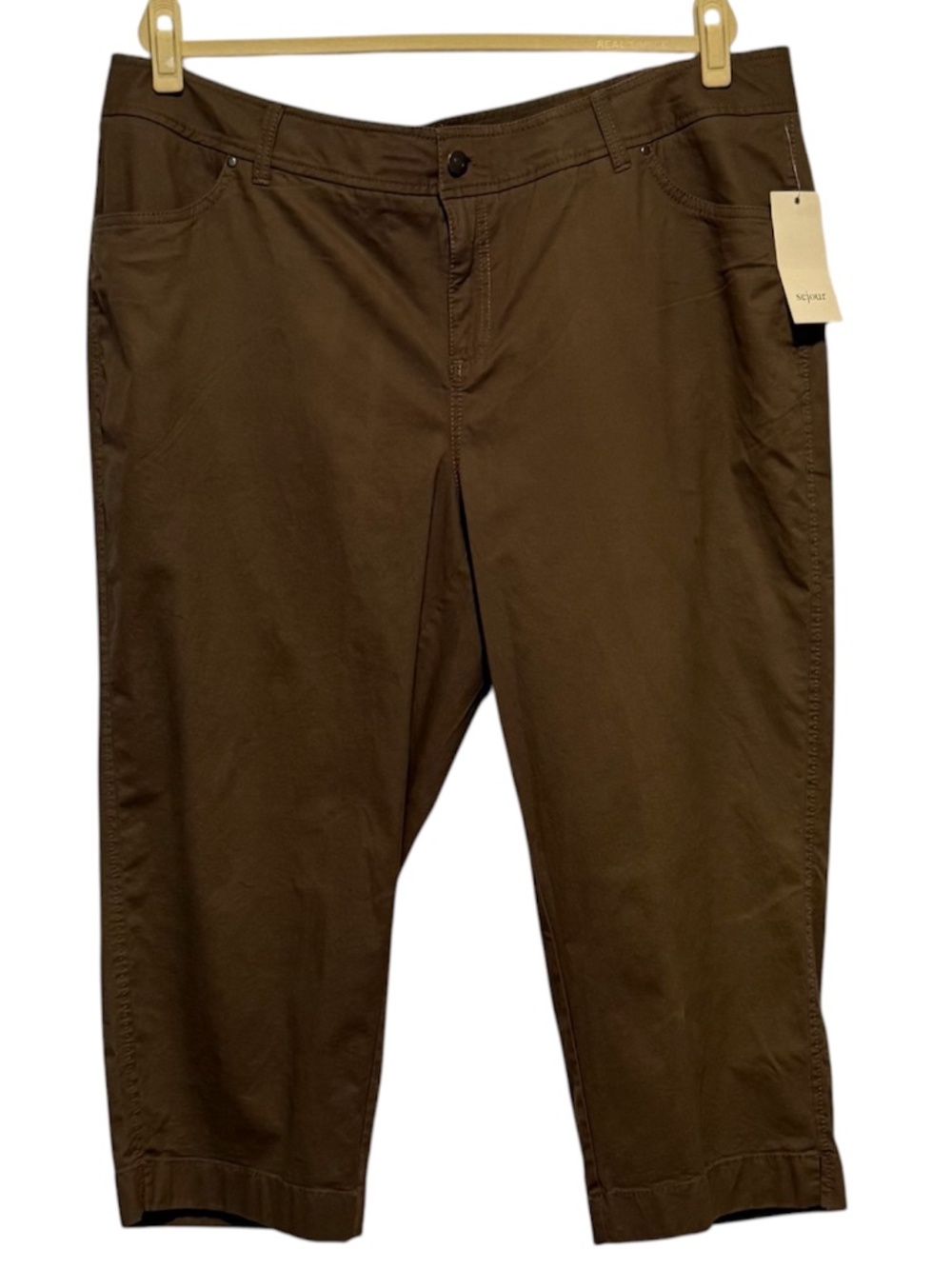 NWT Sejour Capri‎ Pants Plus Size 20W Mushroom